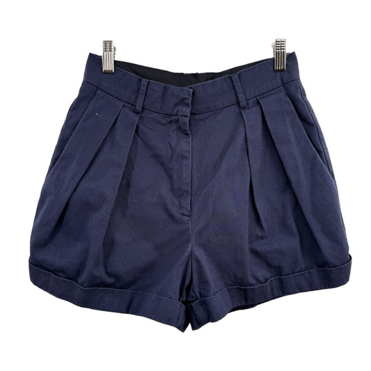 Staud Cotton Luisa High Rise Pleated Shorts