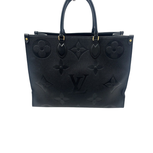 Louis Vuitton Leather Monogram OnTheGo GM Tote Bag Black