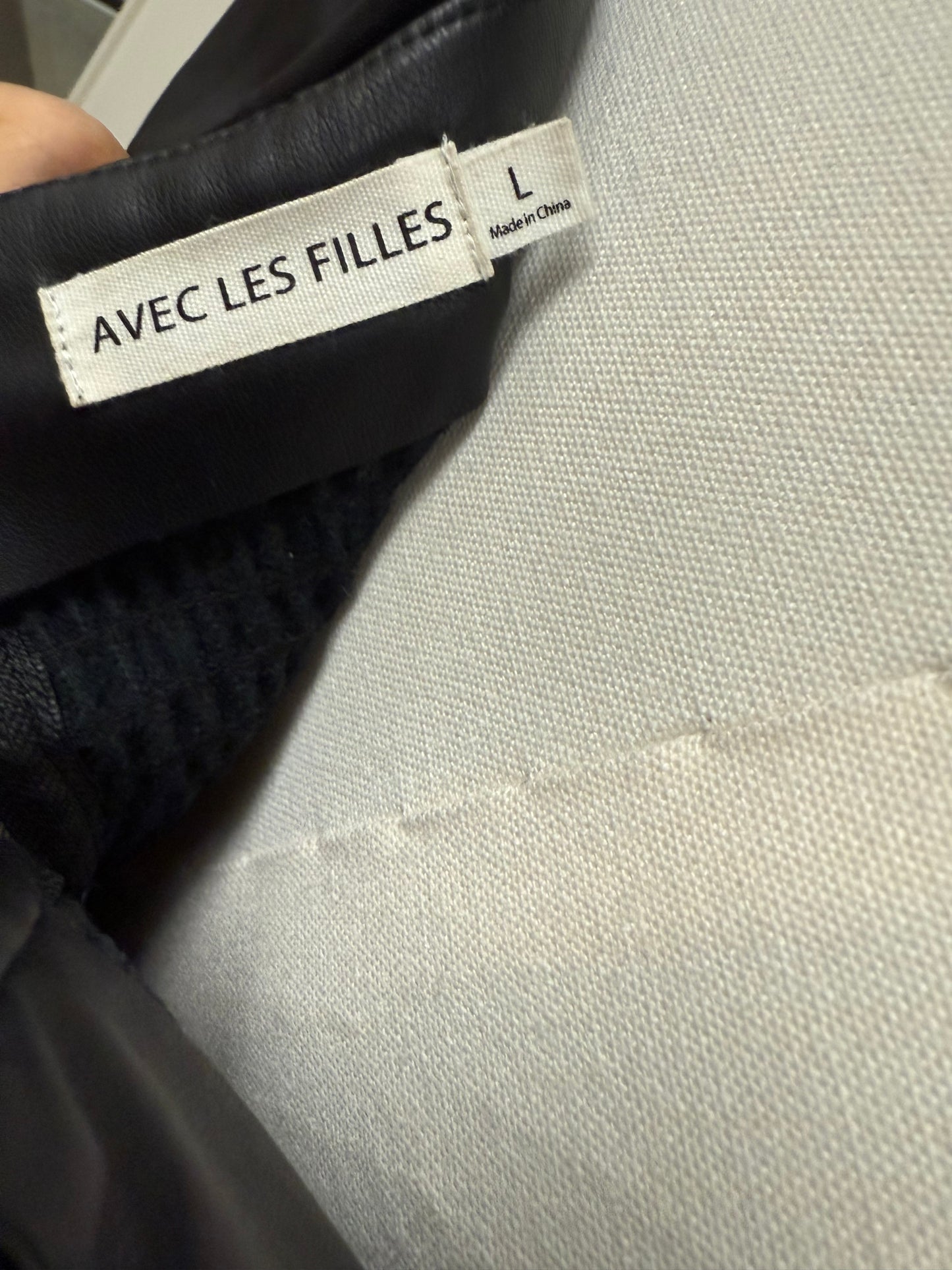 Avec Les Filles faux leather mini dress