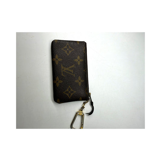 Louis Vuitton Monogram Canvas Key Pouch Pochette Cles Brown