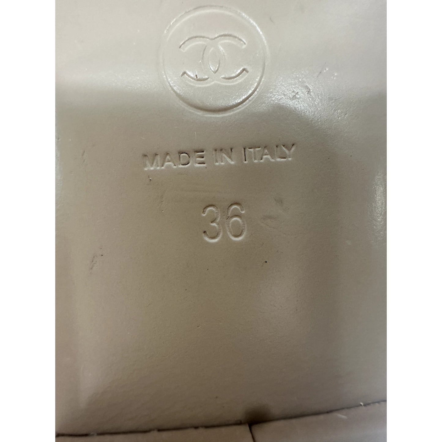 Chanel Leather Interlocking CC Logo Strappy Thong Sandals