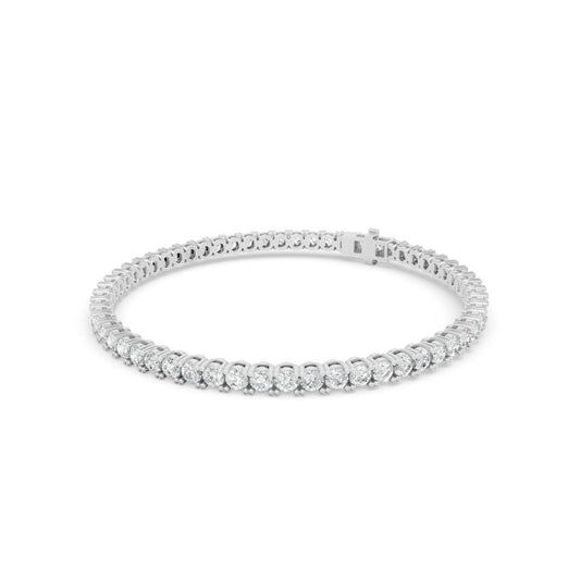 5.00 ctw Diamond 4P Classic 14K White Gold Tennis Bracelet