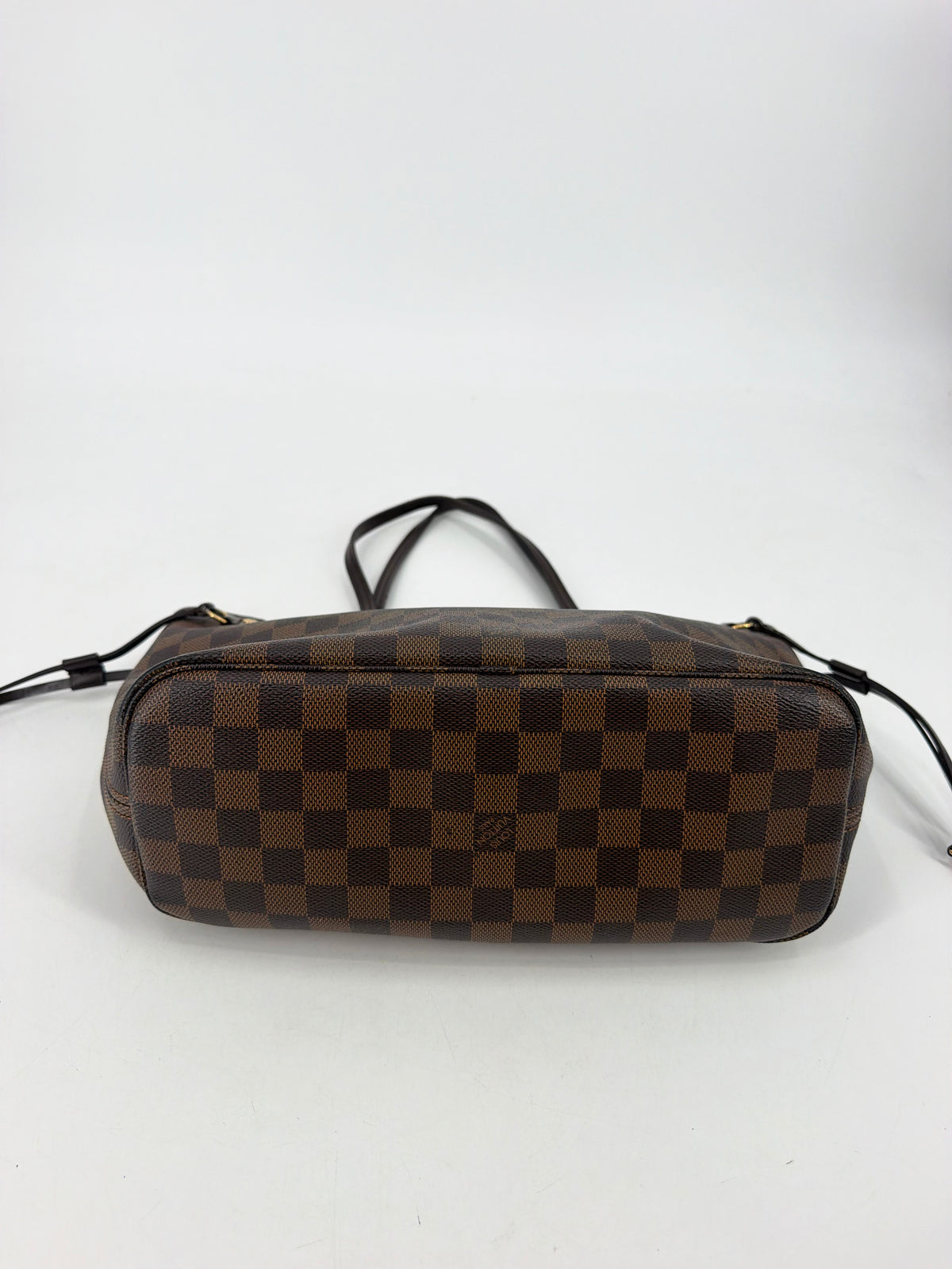 Louis Vuitton Damier Ebene Neverfull PM Tote Red Interior
