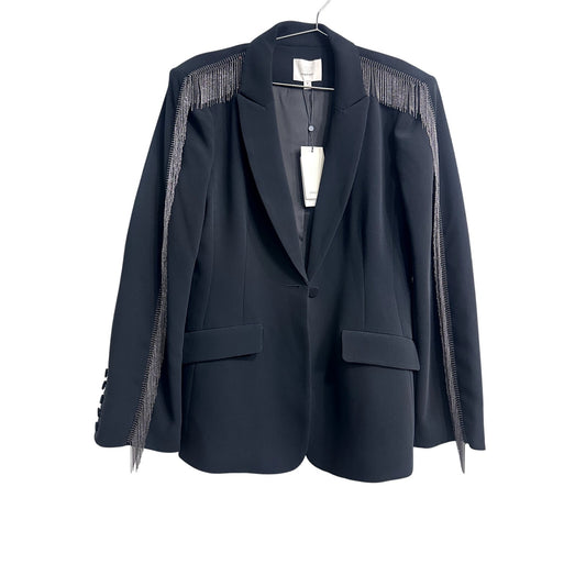 Cinq a Sept Brigitte Metallic Fringe Blazer Jacket