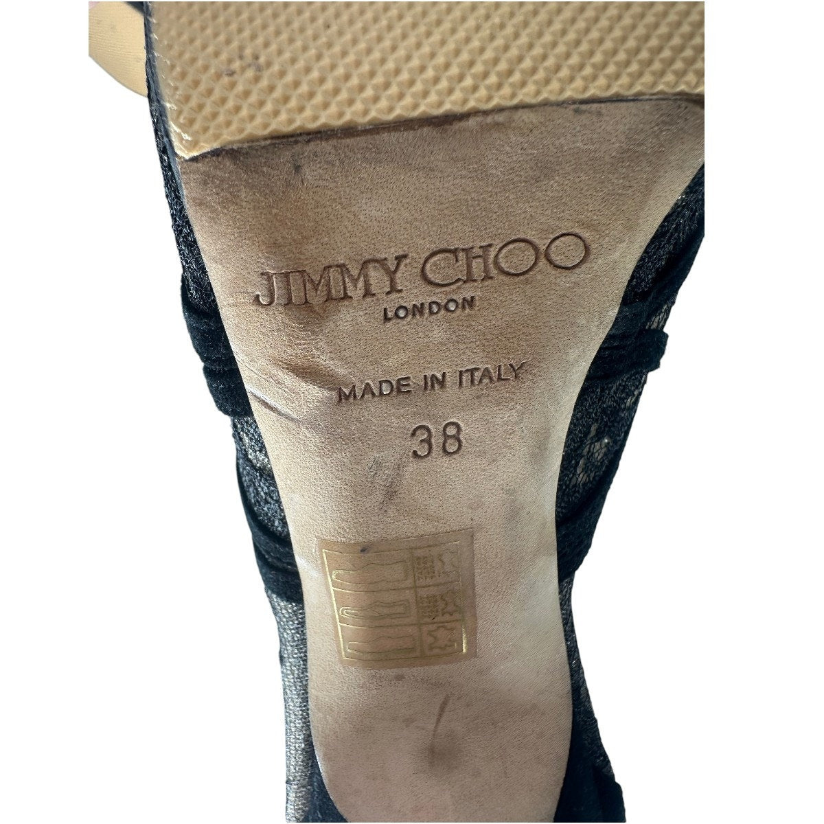 Jimmy Choo Lace Suede Trim Fauna Peep Toe Booties Boots