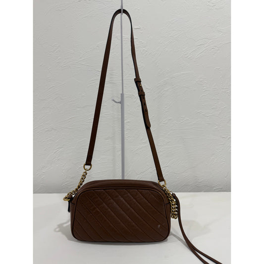 Gucci Calfskin Matelassé GG Marmont Logo Accent Small Shoulder Bag