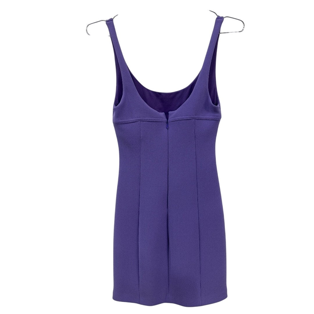 Bec + Bridge Purple Marisol Scoop Neck Stretch Bonded Crepe Mini Dress