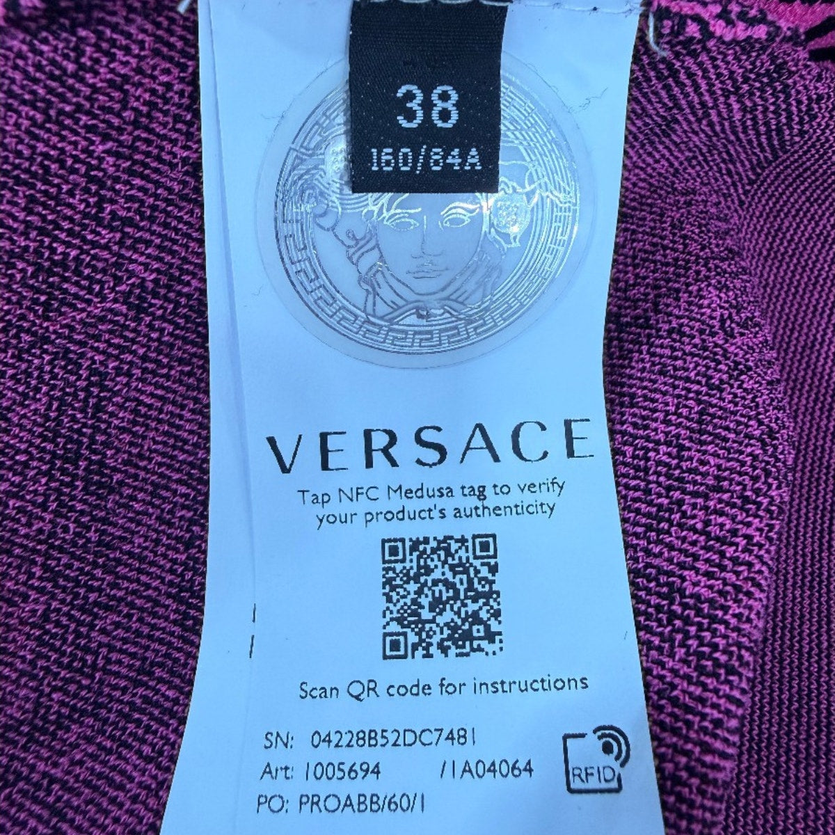 Versace La Greca Jacquard Mock Neck Crop Top