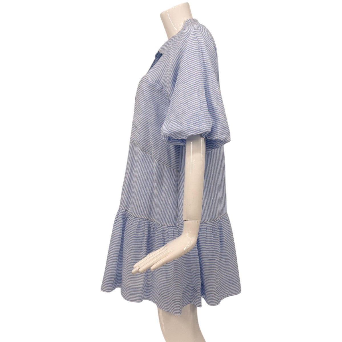 Jonathan Simkhai Linen Crissy Striped Mini Shirt Dress