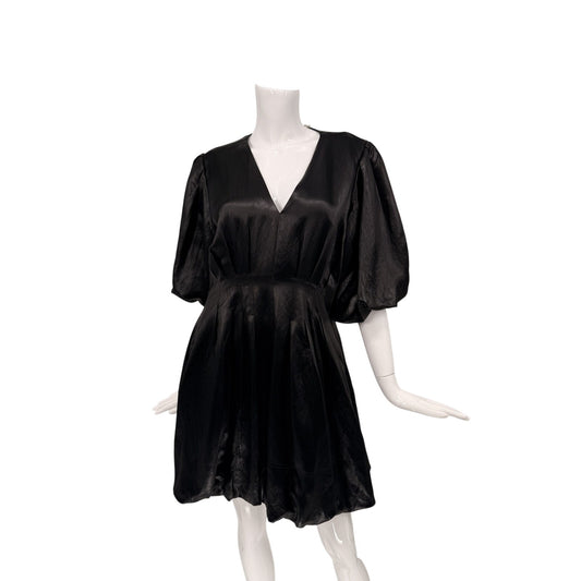 Simkhai Satin Luisa Puff Sleeve Bubble Mini Dress