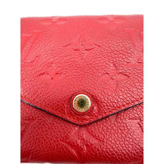 Louis Vuitton Monogram Empreinte Victorine Wallet Red