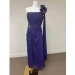 Montage by Mon Cheri 212963 One Shoulder Bow Accent Beaded Maxi Dress Size 10