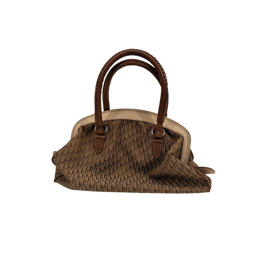 Dior Canvas Monogram Diorissimo My Dior Pockets Satchel Beige