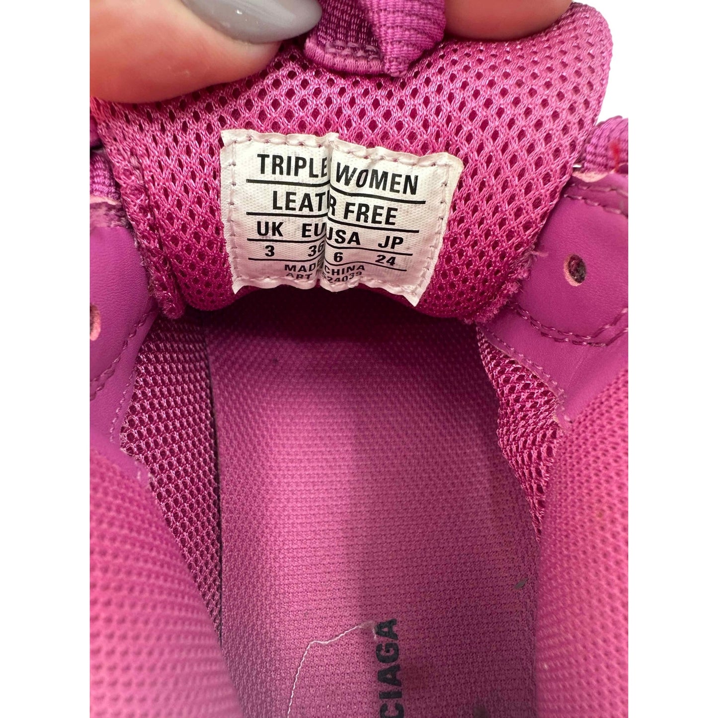 Balenciaga Vegan Leather Triple S Trainers Sneakers