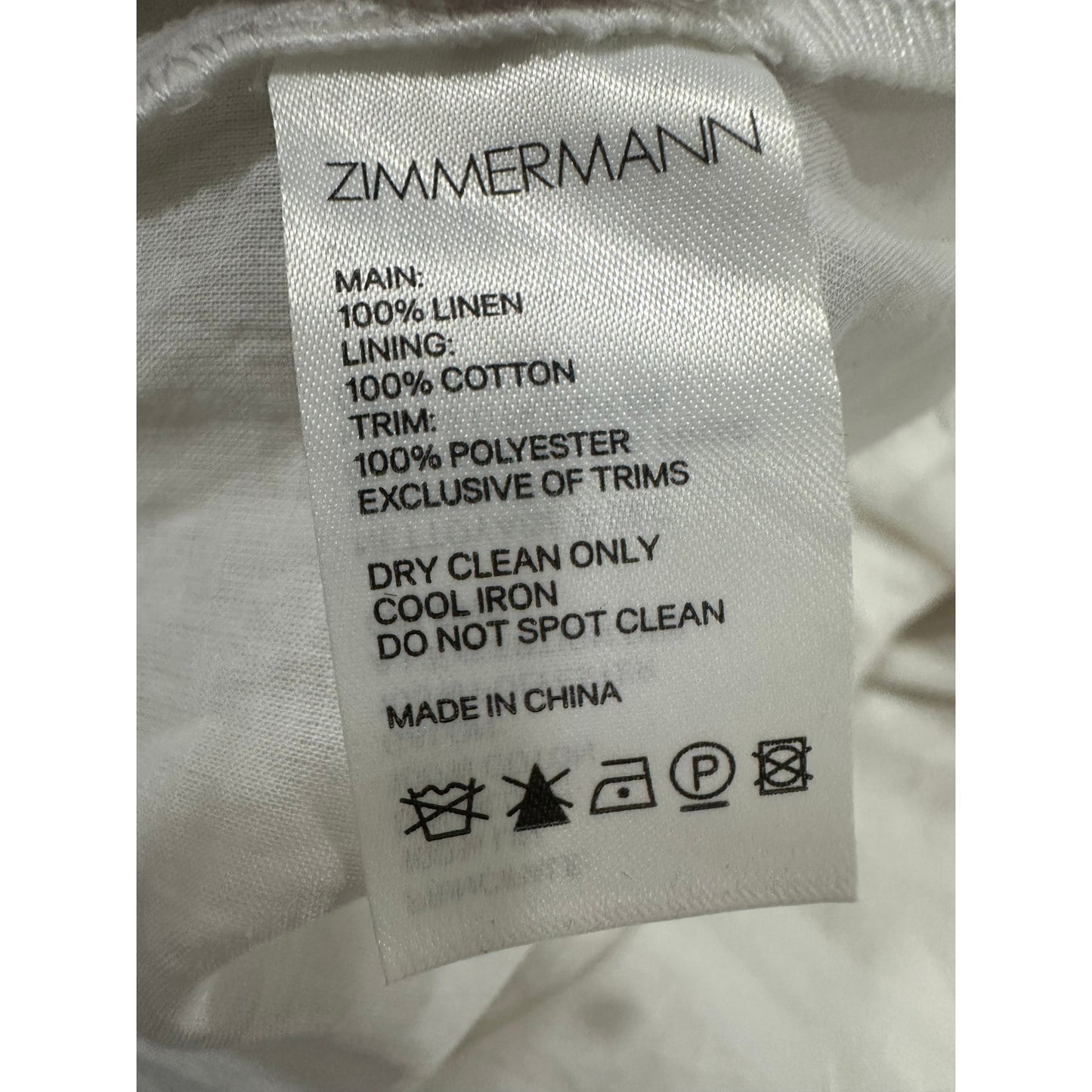 Zimmermann Linen Goldie Rainbow Smocked Tie Maxi Dress White Women's Size 0