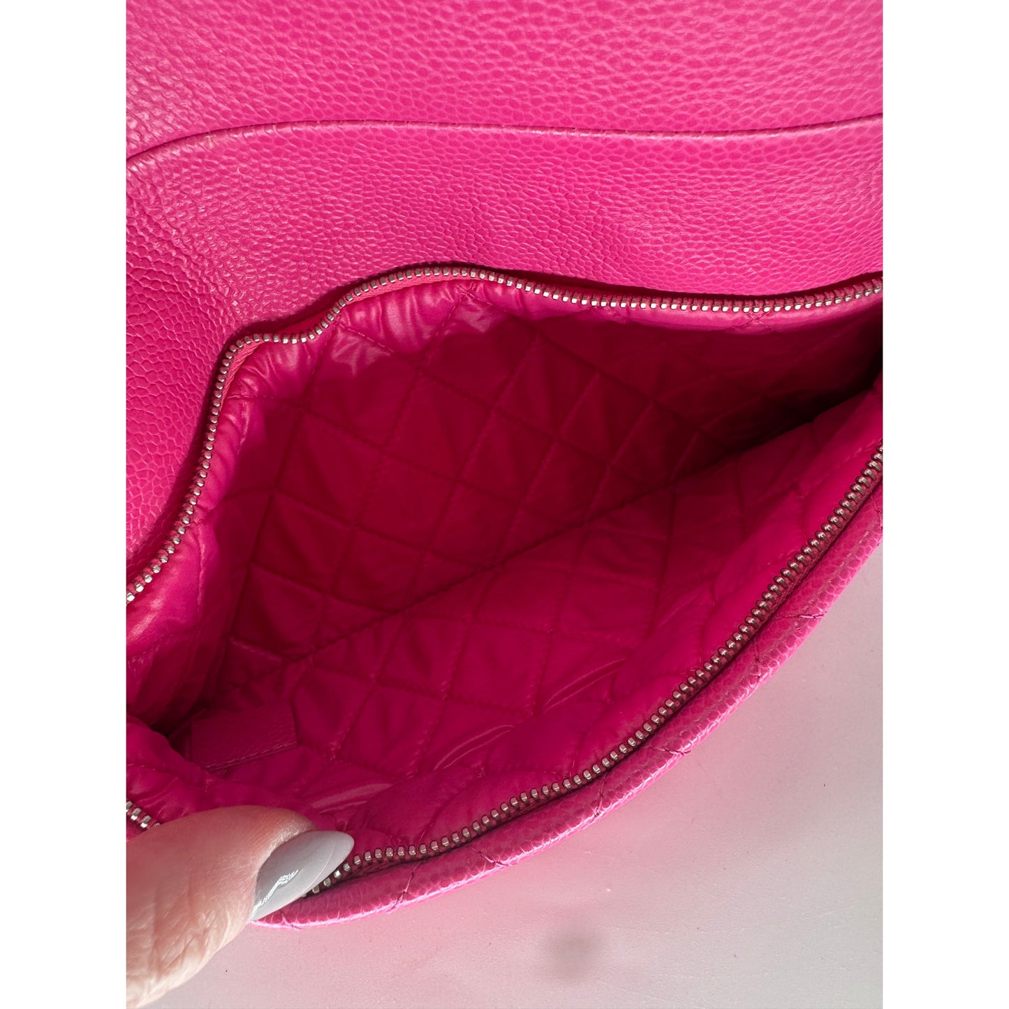 Chanel Leather Quilter Interlocking CC Logo Flap Clutch Bag