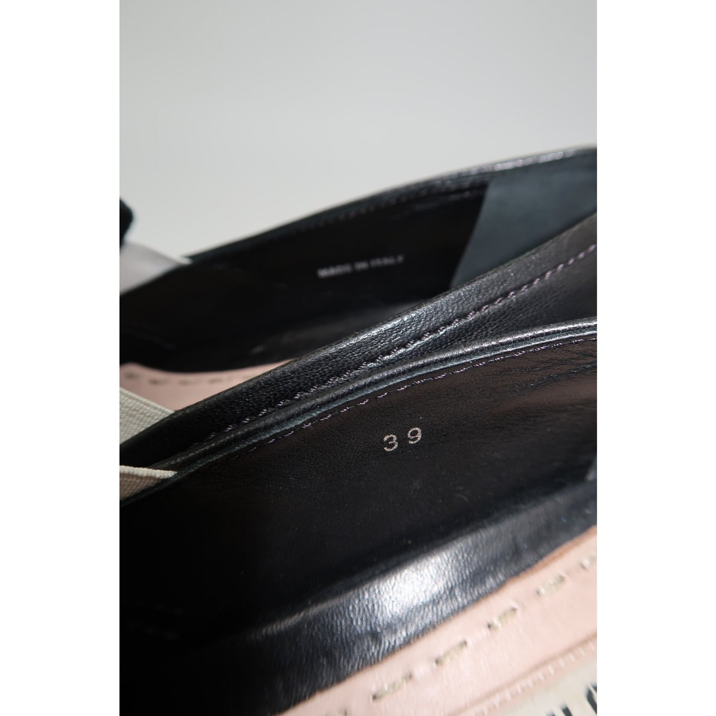 Miu Miu Leather Metal Cap Toe Pointed Platform Sneakers