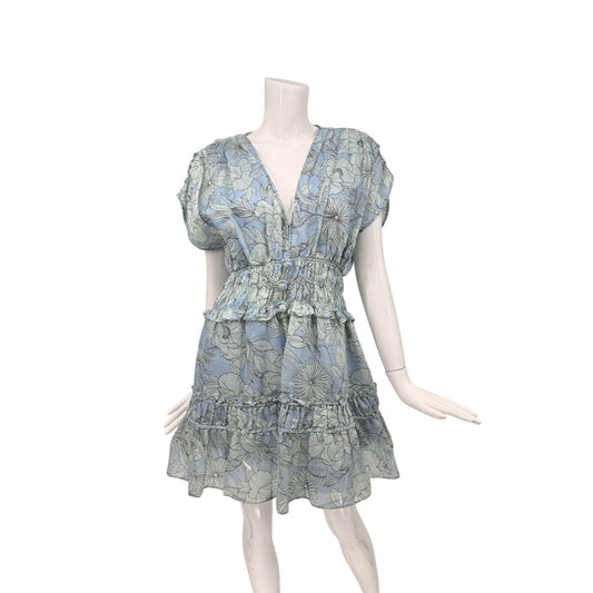 Alexis Floral Print Ruth V-Neck Midi Dress