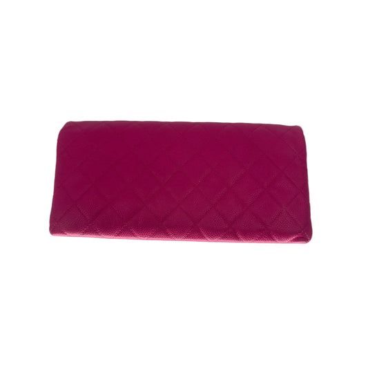 Chanel Leather Quilter Interlocking CC Logo Flap Clutch Bag