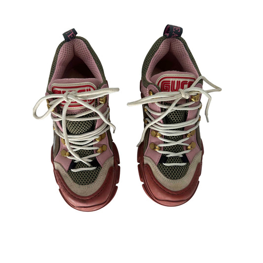 Gucci Leather Flashtrek Mid Rise Trainer Sneakers