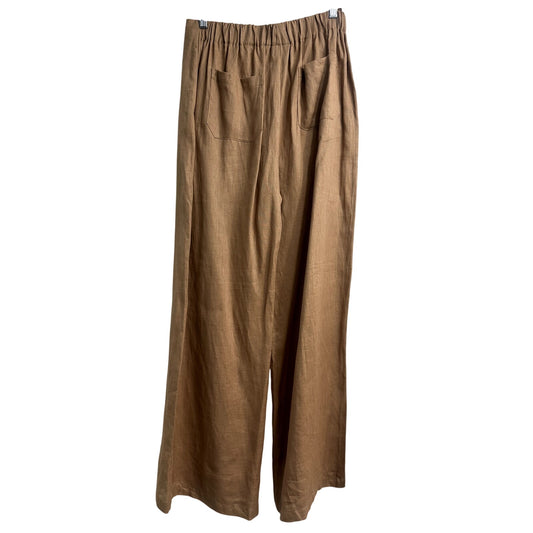 Padova Linen Cala Wide Leg Trouser Pants