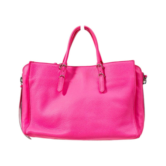 Balenciaga Leather Classic Small City Bag Neon Pink
