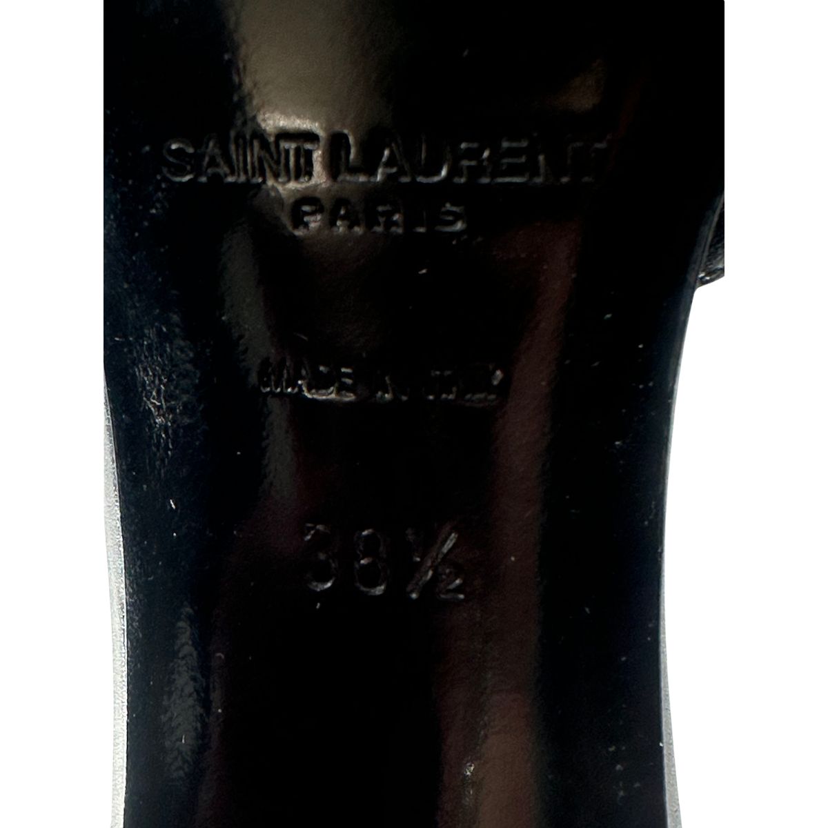 Saint Laurent Leather Pointed Toe Ankle Strap Pumps Heels