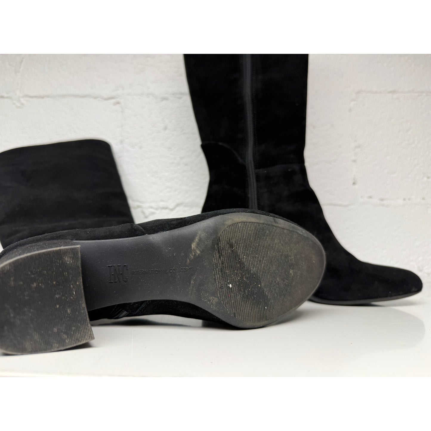 I.N.C. Radella Suede Knee-High Heeled Boots