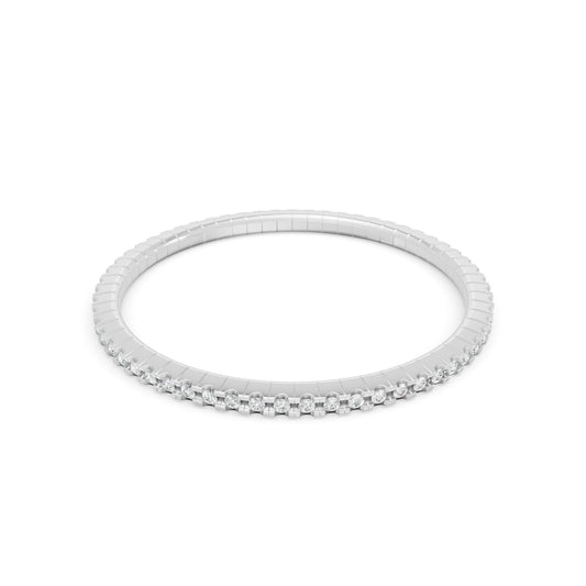 5.97 ctw Diamond Flexibangle 14K White Gold Tennis Bracelet