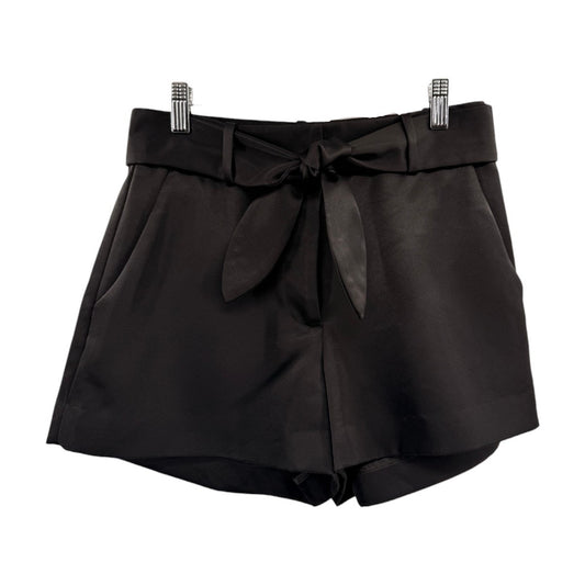 L'Agence Belted High Waist Relaxed Paperbag Mini Shorts