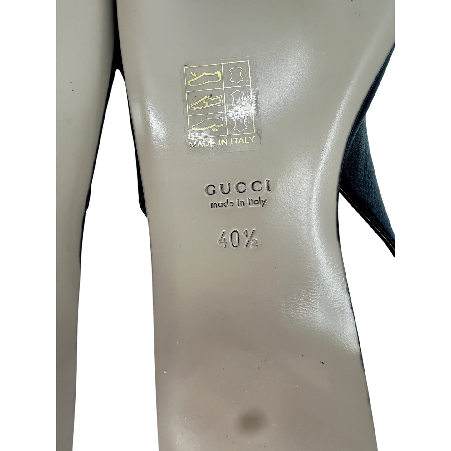 Gucci Nappa Leather Charlotte Zumi Slingback Flats