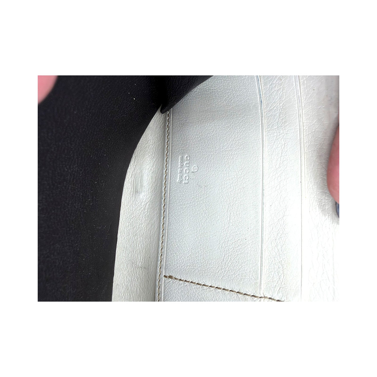 Gucci Guccissima Leather Zip Around Continental Wallet Ivory