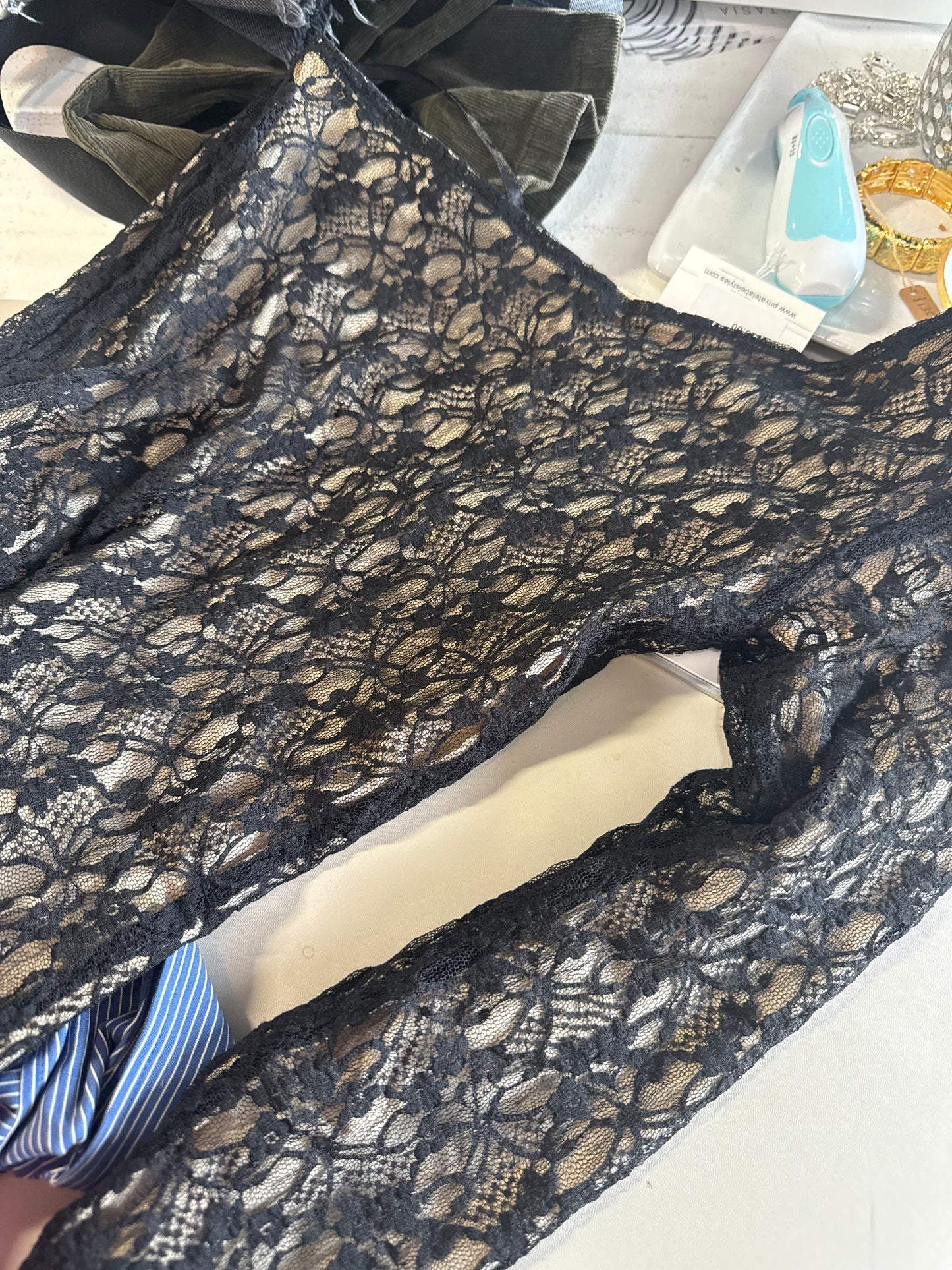 Torn by Ronny Kobo black lace dress