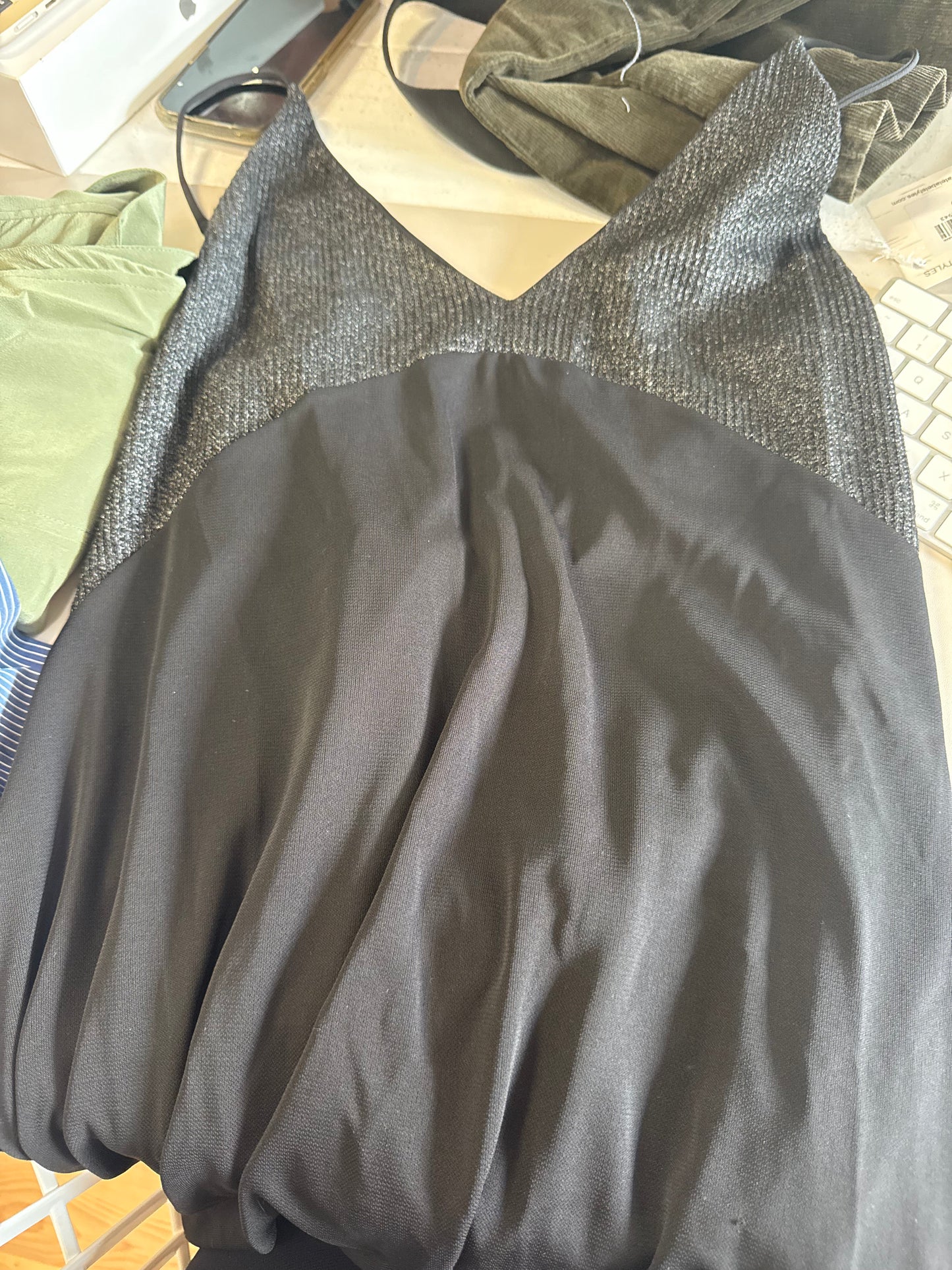 Zara TRF black mini knit dress