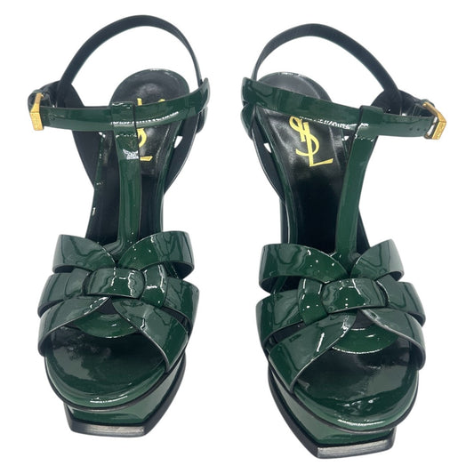 Saint Laurent Patent Leather Tribute Platform Sandals