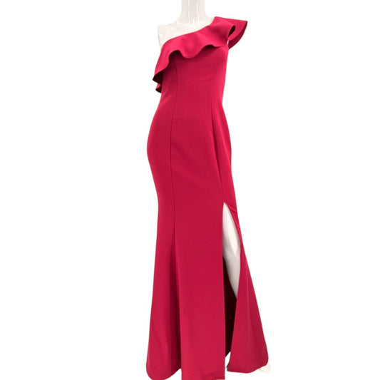Likely Kane One-Shoulder Ruffle Maxi Dress