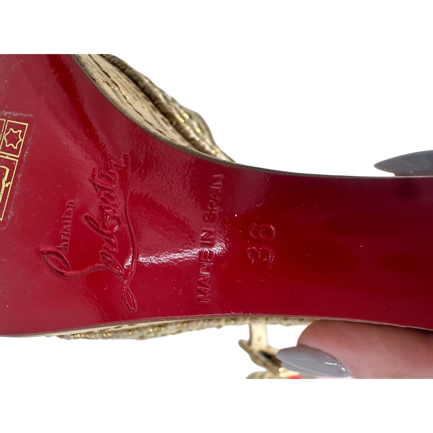 Christian Louboutin Leather Liege Almeria 120 Wedges Sandals