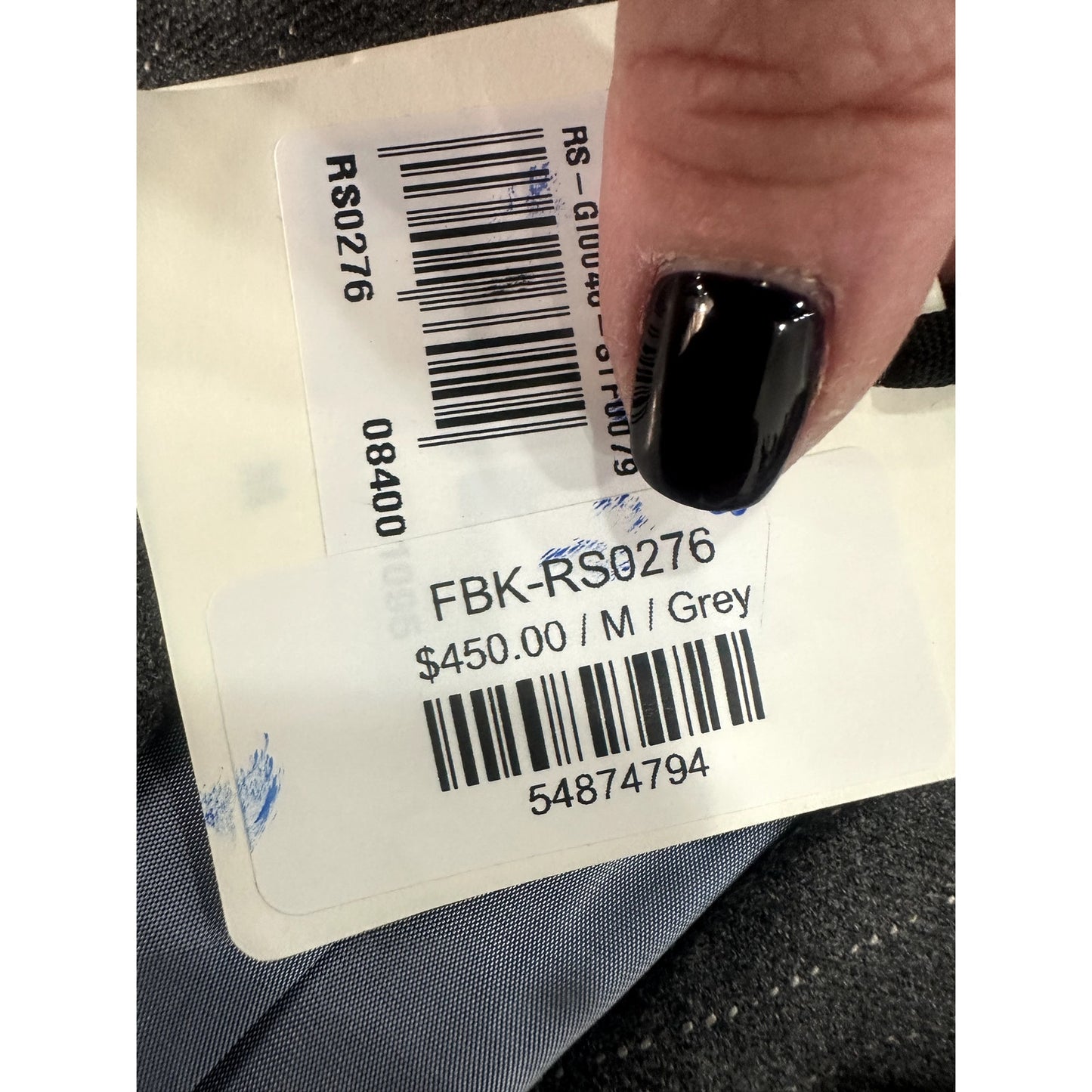 Vicolo Pinstripe Patch Accent Double Breasted Blazer Jacket