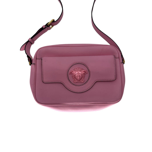 Versace Leather La Medusa Crossbody Camera Bag