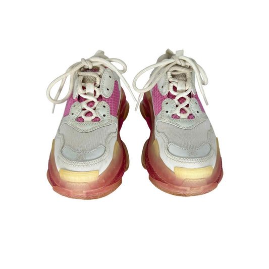 Balenciaga Mesh Triple S Clear Sole Trainers Sneakers