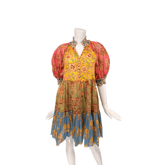 Zimmermann Cotton Floral Print Junie Lantern Mini Dress