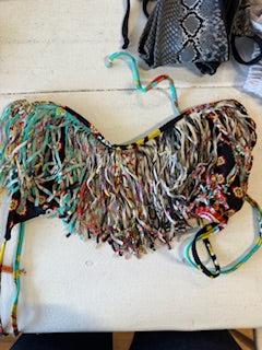 Luli Fama fringe bikini top
