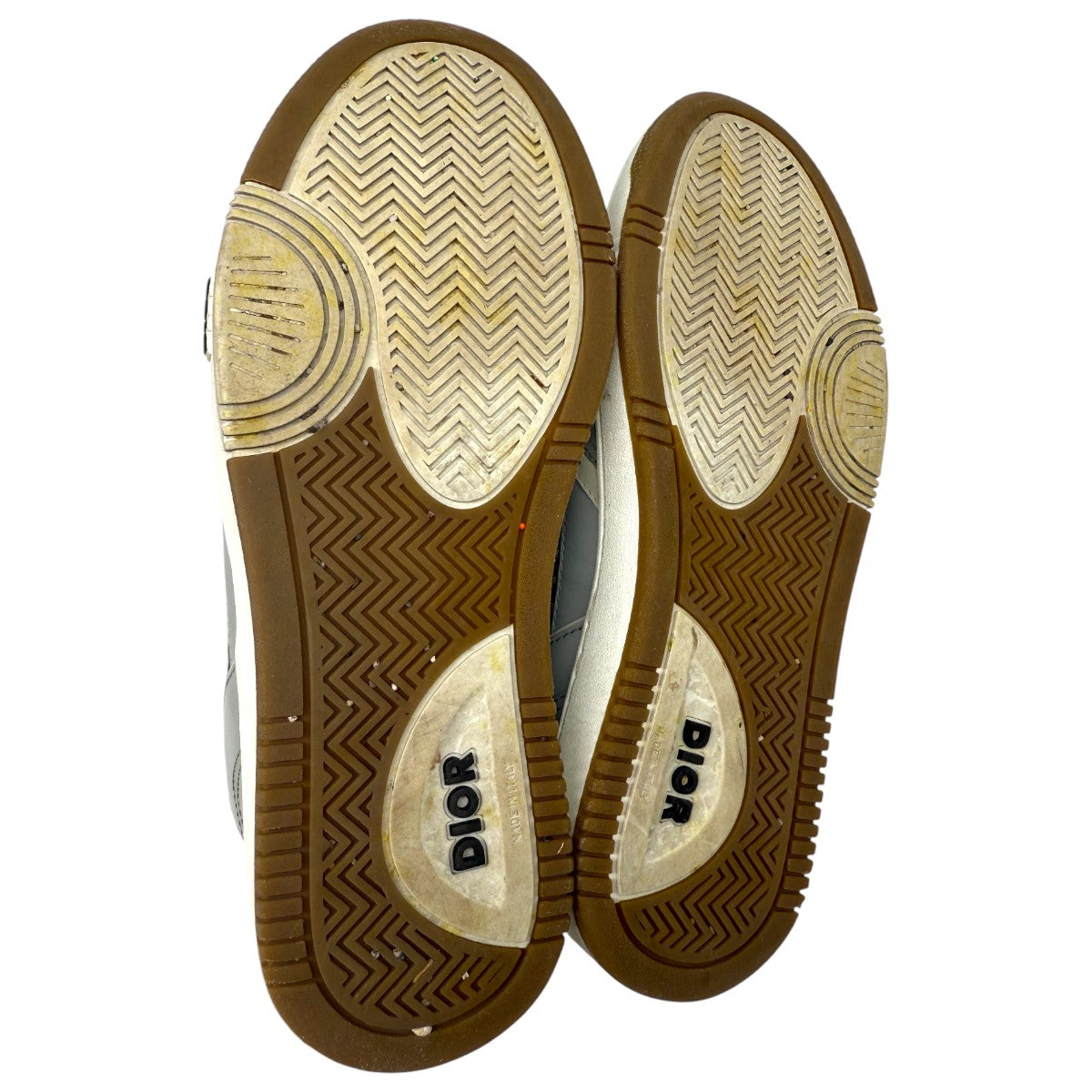 Christian Dior Gray Leather Oblique Jacquard Fabric Low Top B27 Sneaker
