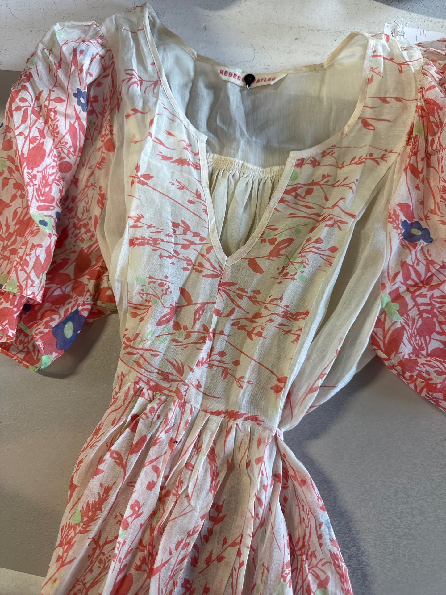 Rebecca Taylor silk pink printed blouse