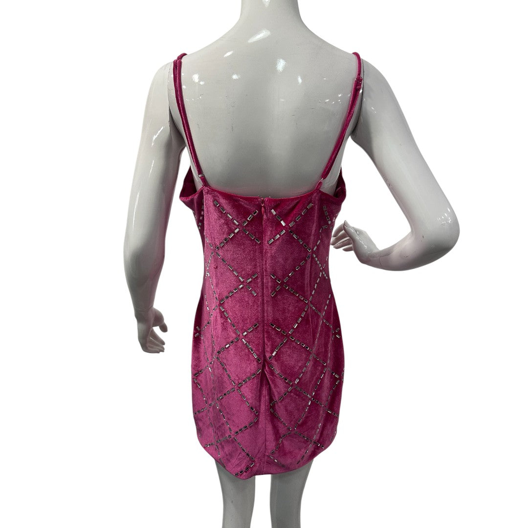 A.Peach PInk MIni Cocktail Spaghetti Dress M