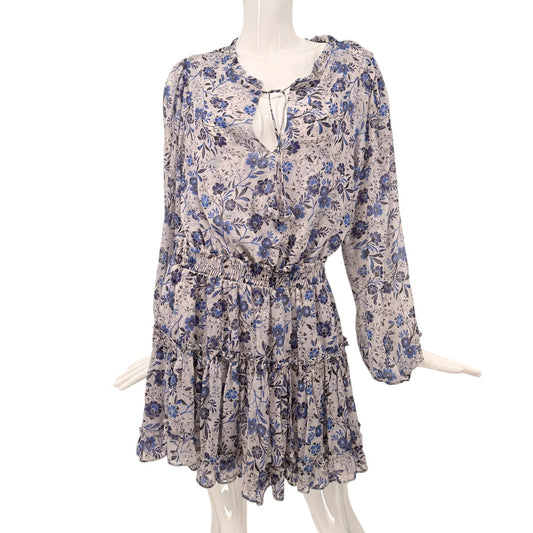 Misa Los Angeles Floral Print Lorena Long Sleeve Mini Dress