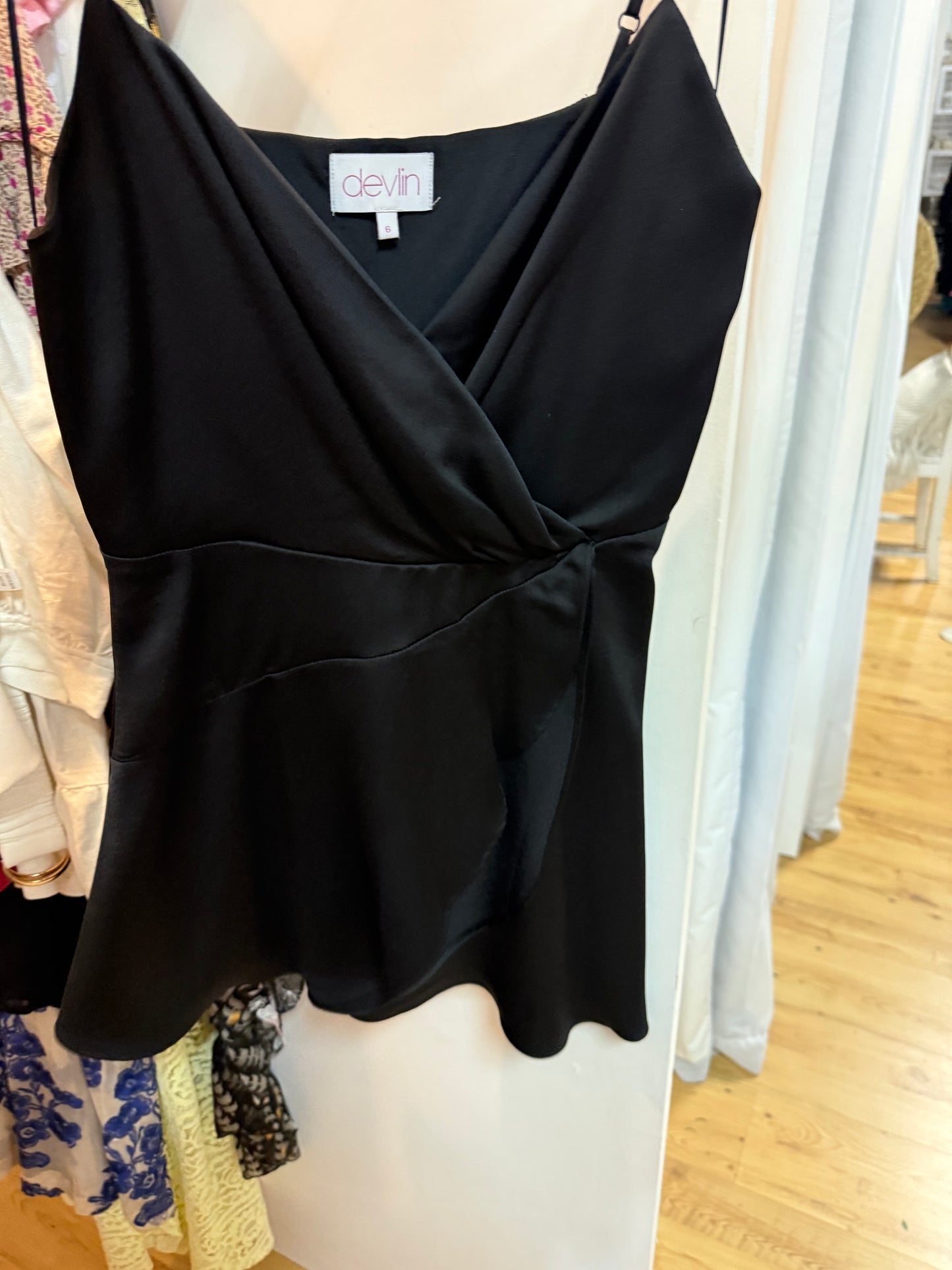 devlin black polyester dress Adriana Diaz 103