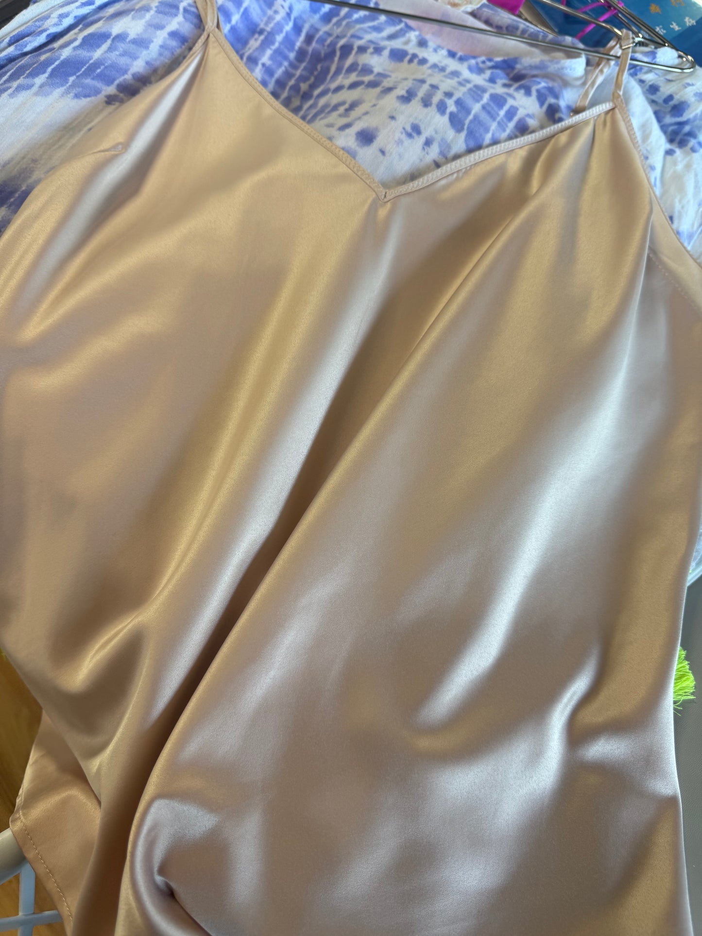 Nude slip blouse zara