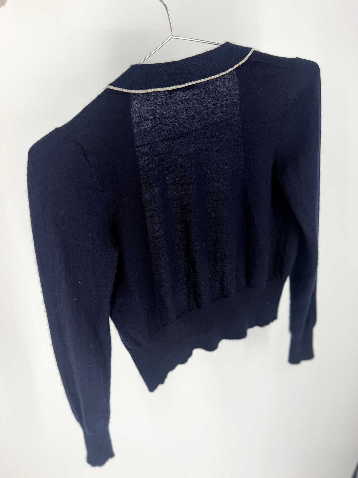 Chanel Blue Cashmere Cardigan Fits XS–S