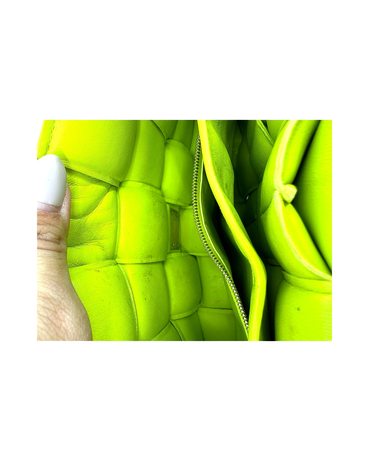 Bottega Veneta Padded Cassette Crossbody Bag Lime Green Maxi Intrecciato Leather